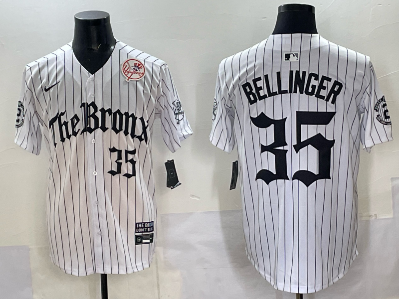 Men New York Yankees 35 Bellinger White Nike 2025 MLB Jersey style 0011